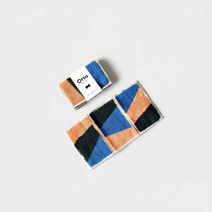 Japanese Cloths Towels: Blue Stack Otta Compact Towel