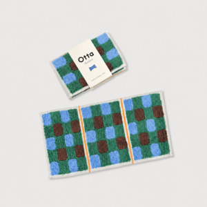 Green Check Otta Compact Towel