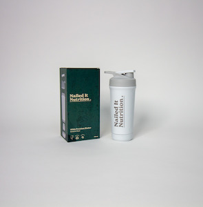 Frontpage: Nailed It Nutrition White Stainless Steel Shaker Bottle