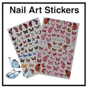 Nail Art Brushes And: Disney (Mickey Mouse) & Butterfly Nail Art Stickers