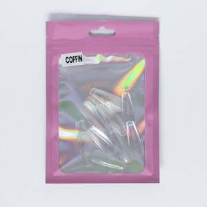 Soft Gel Tip – Long Coffin - Refill (20 Pack)