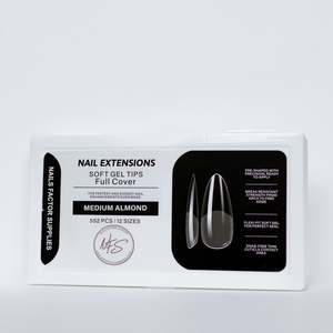NFS Soft Gel Nail Tips – Full Cover - Medium Almond - AUD