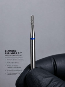 Diamond Cylinder Bit – Medium Grit (Blue)