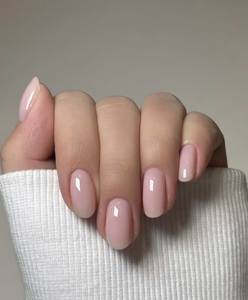 Rubber Base Overlay — Short Natural Nails
