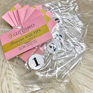 Glitterbels Clear stiletto Tips Refill #2