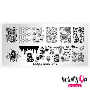 Nail Stamping: Whats Up Nails - Stamping Plate - Somewhere in Bee-tween