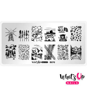 Wun Stamping Plates: Whats Up Nails - Stamping Plate - Campfire Stories