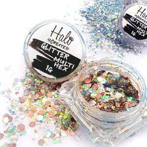 Halo Nail Art: Halo Create - Multi Hex Glitter 1g