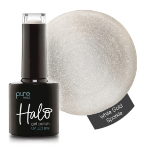 Whites And Silvers: Halo Gel Polish 8ml White Gold Sparkle
