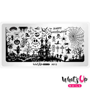 Whats Up Nails - Stamping Plate - Happy Halloween