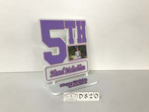 Special Offer: D820 5th Birthday plaque
