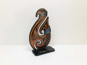 NC92 50cm  Māori Hook Birthday Plaque