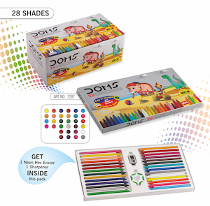 Products: 7287 - DOMS PLASTIC CRAYONS 28 SHADES - Naman Limited