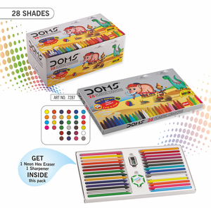 Products: 7287 - DOMS PLASTIC CRAYONS 28 SHADES - Naman Limited