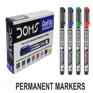 7279 - DOMS REFILO PERMANENT MARKER 10 - RED - Naman Limited