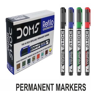 Products: 7279 - DOMS REFILO PERMANENT MARKER 10 - RED - Naman Limited