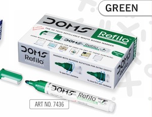 7436 - DOMS REFILO WHITE BOARD MARKER - GREEN - Naman Limited