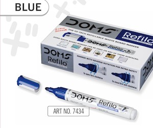7434 - DOMS REFILO WHITE BOARD MARKER - BLUE - Naman Limited