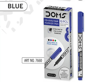 Products: 7660 - DOMS CD-DVD/OHP MARKER PEN - BLUE - Naman Limited