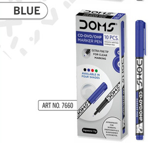 Products: 7660 - DOMS CD-DVD/OHP MARKER PEN - BLUE - Naman Limited