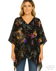 Fashion: Abstract Modal Satin Kaftan