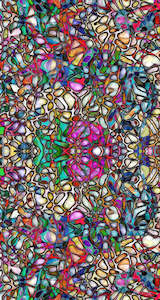 Abstract Silk Long Kaftan