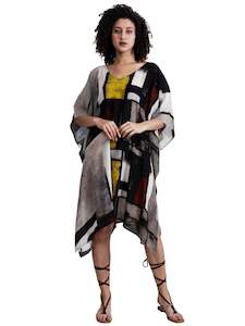 Kaftan: Geometric Modal Satin Kaftan