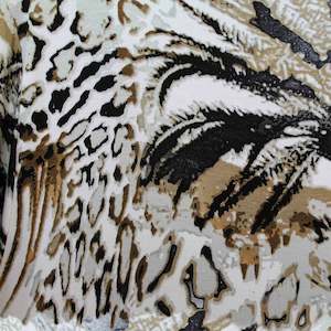 Animal Viscose Crepe  Long Kaftan Dress