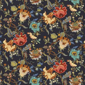 Floral Viscose Crepe Long Kaftan Dress