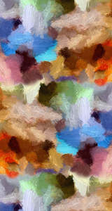 Abstract Long Silk Kaftan