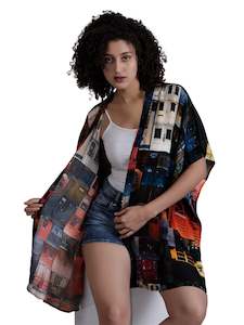 Viscose Crep Cape: Red Door Architectural  Viscose Crepe Kaftan Cape