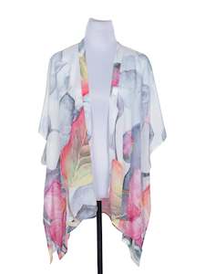 Floral Art Viscose Crepe Kaftan Cape