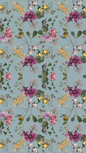 Floral Merino Wool Travel Cape