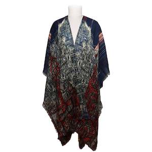 Architectural Merino Wool Travel Cape