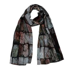 Brick wall Print Pure Silk Designer Scarf