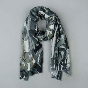 Merino Wool Designer Embroidered  Scarf