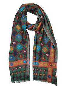 Merino Wool Designer Embroidered  Scarf