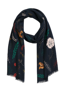 Floral Print  Fine Merino  Designer Scarf