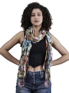 Floral Print  Fine Merino  Designer Scarf