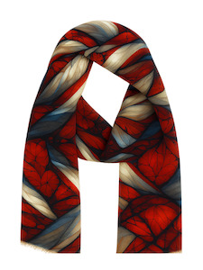 Merino Silk: Floral Merino Silk Designer Scarf