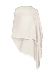 Off White 100% Cashmere Wool Scarf