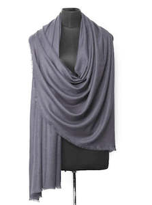 Cashmere Wool: Slate Grey 100% Cashmere Wool Scarf