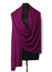 Cashmere Wool: Dark Orchid 100% Cashmere Wool Scarf