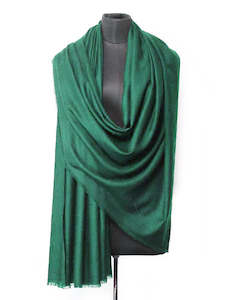 Cashmere Wool: Spanish Green 100% Cashmere Wool Scarf