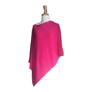 Ponchos: Hot Pink Wool Poncho