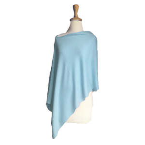 Ponchos: Aqua Wool Poncho