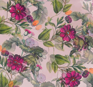 Floral Print Cotton Velvet Short Kimono