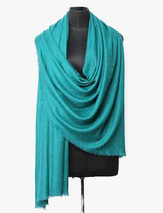 Solids: Turquoise Blue Pure Cashmere wool Scarf