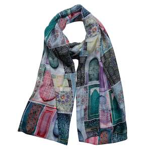 Structural: Architectural Pure Silk Designer Scarf