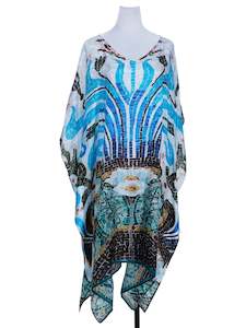 Abstract Modal Satin Kaftan